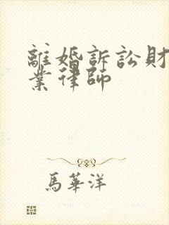 离婚诉讼财产专业律师