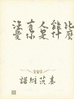 没有人能比我更爱你是什么歌