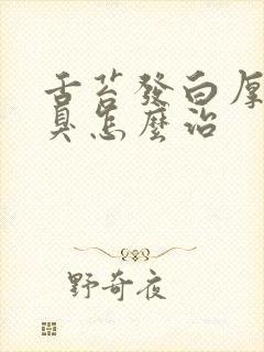 舌苔发白厚腻口臭怎么治