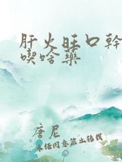 肝火旺口干口苦吃啥药