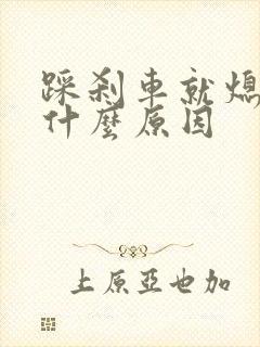 踩刹车就熄火是什么原因