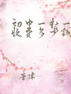 初中一对一辅导收费多少钱