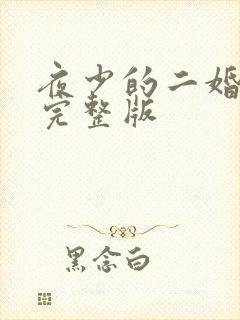 夜少的二婚新妻完整版