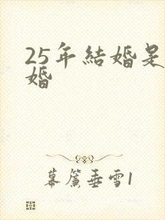 25年结婚是啥婚