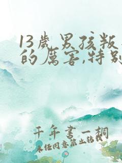 13岁男孩叛逆的厉害,特别讨厌父母