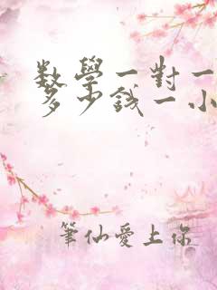 数学一对一辅导多少钱一小时