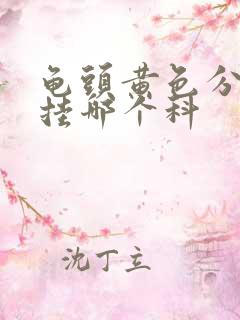 龟头黄色分泌物挂哪个科