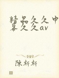 精品久久中文字幕久久av