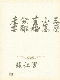 老公有小三了说要离婚怎么挽回