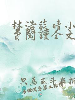 林浩苏晴小说免费阅读全文最新章节