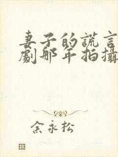 妻子的谎言电视剧那年拍摄的