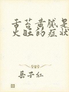 舌苔黄腻是阴虚火旺的症状吗