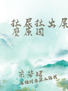 拉尿拉出屎是什么原因