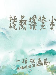 极品暧昧小说在线阅读免费