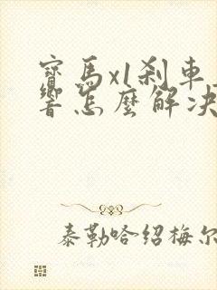 宝马x1刹车异响怎么解决