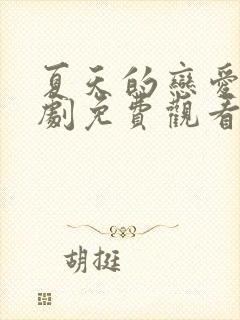 夏天的恋爱电视剧免费观看