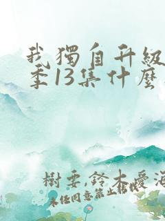 我独自升级第二季13集什么时候出