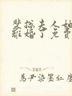 裴总夫人她又提离婚了免费阅读