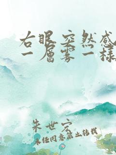 右眼突然感觉有一层雾一样