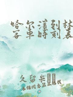 哈尔滨到林甸县客车时刻表