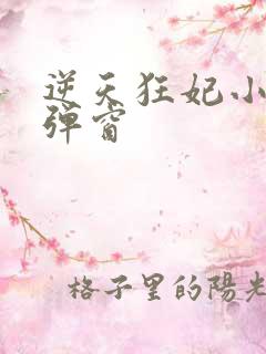 逆天狂妃小说无弹窗