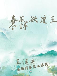 春风欲度玉门关全诗