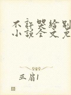 不许哭给别人看小说全文免费阅读