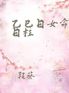 乙巳日女命正缘日柱