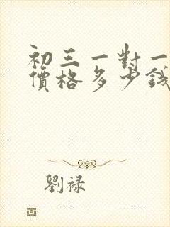 初三一对一辅导价格多少钱