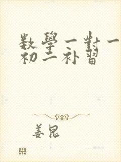 数学一对一在线初二补习