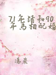 71年猪和90年马相配婚姻如何