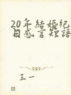 20年结婚纪念日感言短语