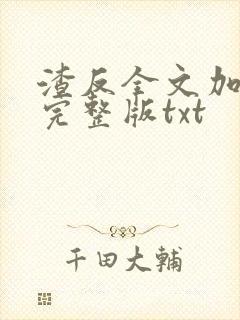 渣反全文加番外完整版txt