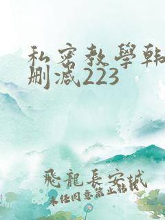 私密教学韩漫无删减223
