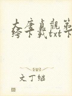 大唐贞观第一纨绔下载txt下