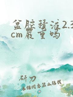 盆腔积液2.3cm严重吗