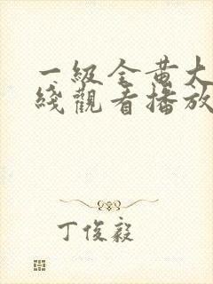 一级全黄大片在线观看播放