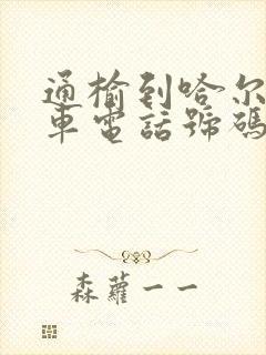 通榆到哈尔滨客车电话号码