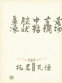 鼻腔中有黄色果冻状粘稠物