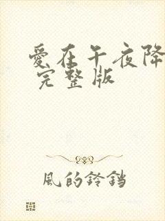 爱在午夜降临前 完整版