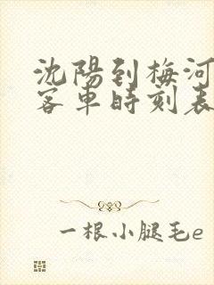 沈阳到梅河口的客车时刻表