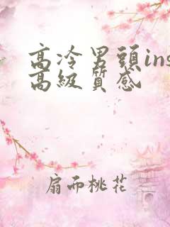 高冷男头ins高级质感