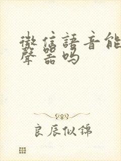 微信语音能用变声器吗