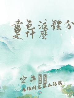 黄色液体分泌物是什么