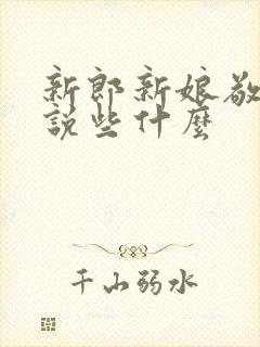 新郎新娘敬酒时说些什么