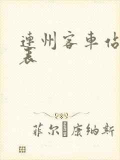 连州客车站时刻表