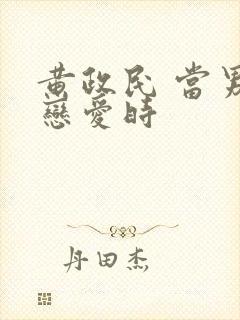 黄政民 当男人恋爱时