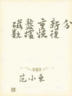 磁盘重新分区后数据恢复