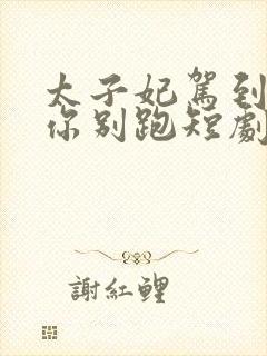 太子妃驾到总裁你别跑短剧全集免费观看