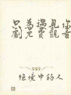 只为遇见你电视剧免费观看全集